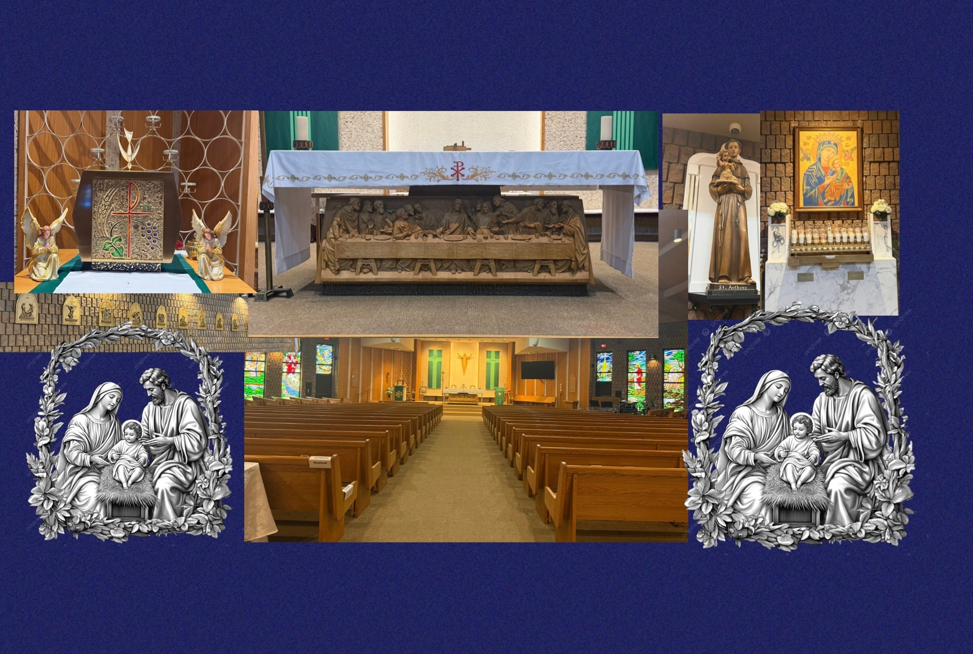 inside church collage