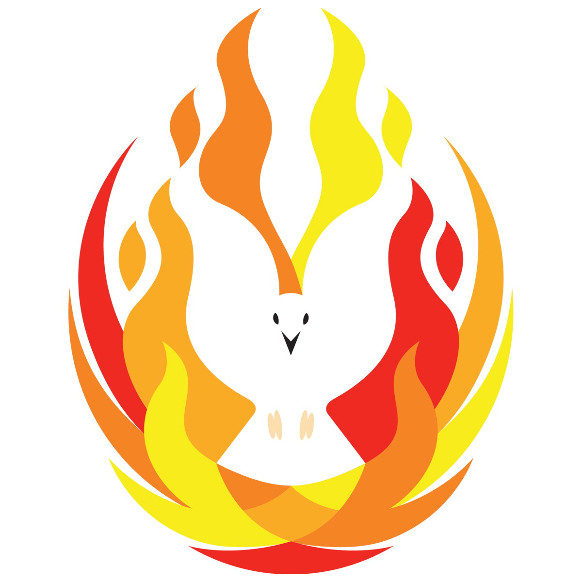 Holy Spirit Dove with flames